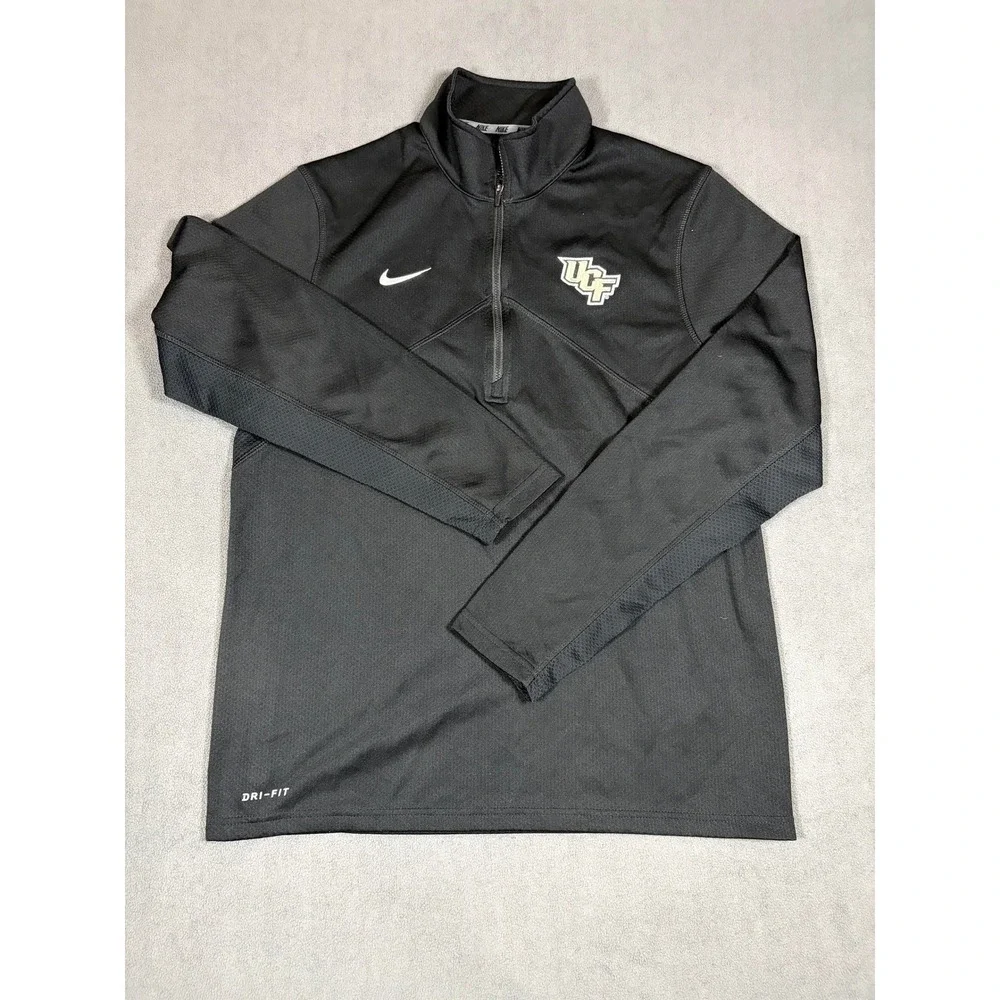 Nike Pullover Mens Medium Black UCF Knights 1/4 Zip Dri-Fit Jacket